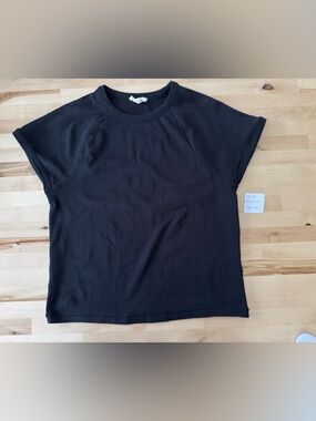 Madewell Black Raglan Sleeve Baby Tee